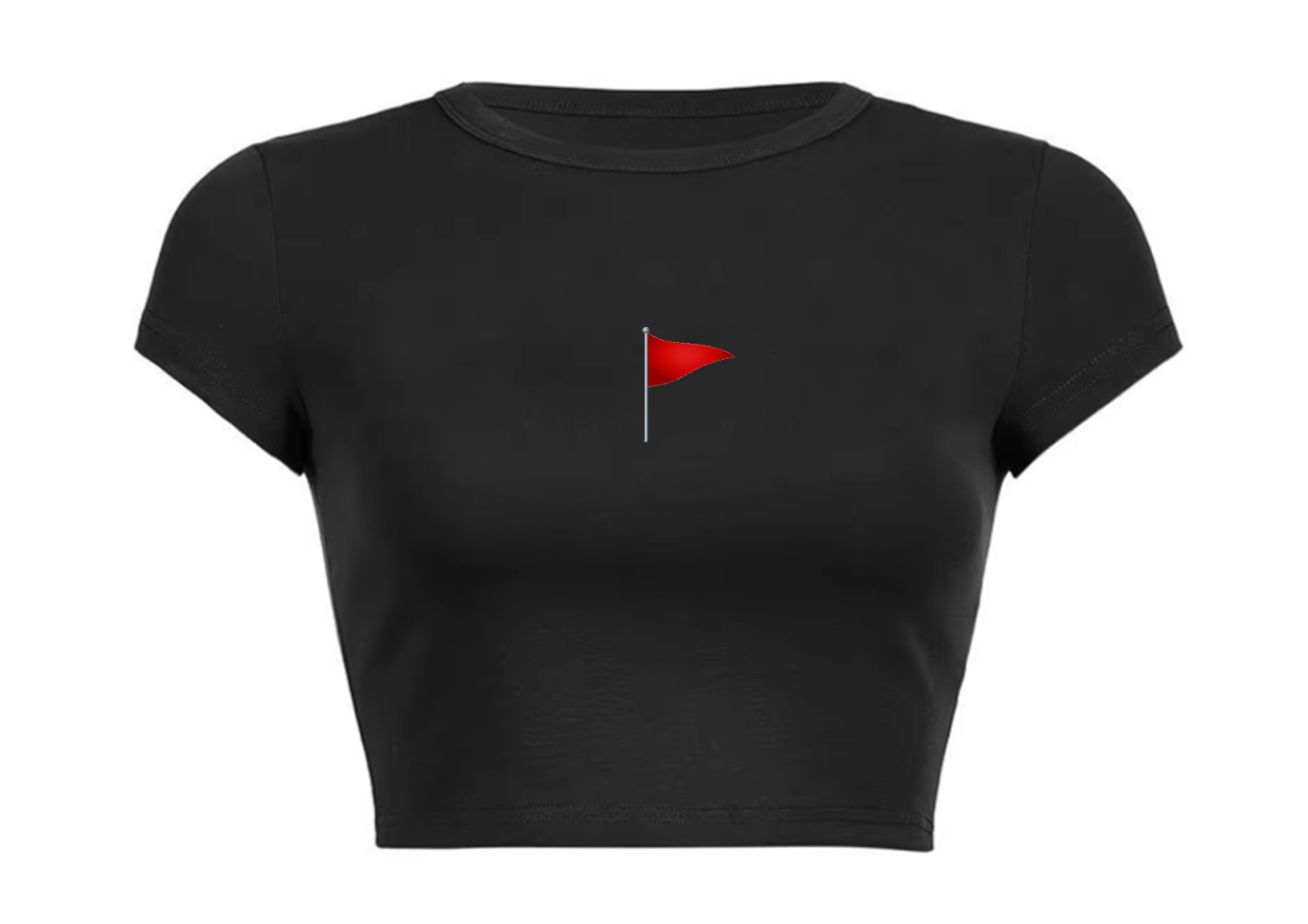 Red Flag Emoji Crop Top